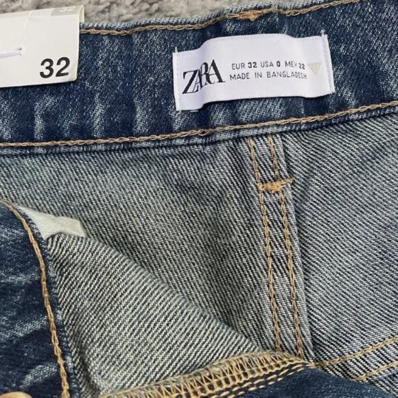 Zara Boyfriend Full Length Jeans Mid Waist Low Rise Slim Fit Straight Leg NEW - Picture 11 of 16